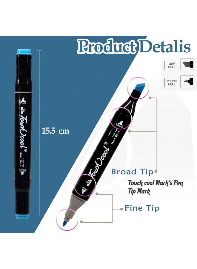 فنبلاست أقلام تلوين فن بلاست ثنائية الطرف - أقلام تلوين ثنائية الطرف للفنانين، مجموعة أقلام رسم كحولية، أقلام تلوين للأطفال، أقلام تلوين للسبورة البيضاء (60 قطعة) - Image 2