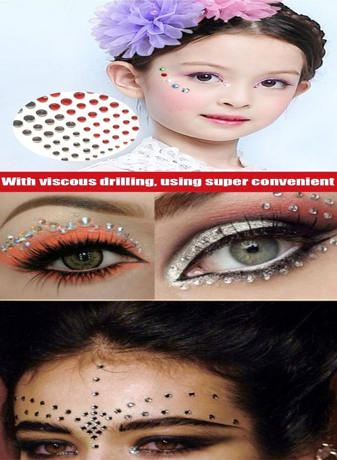 260-Pieces Eyes and Body Gems Rhinestone Crystal Sticker - Image 5