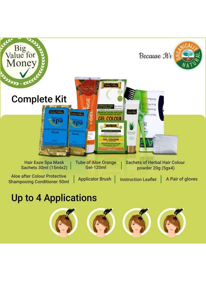 Indus Valley Natural Organic Damage Free Gel Hair Color Ammonia Free Vegan & Cruelty Free Up To 100% Gray Coverage Long Lasting Results Black 1.0 (20Gram+200Ml) - Image 5