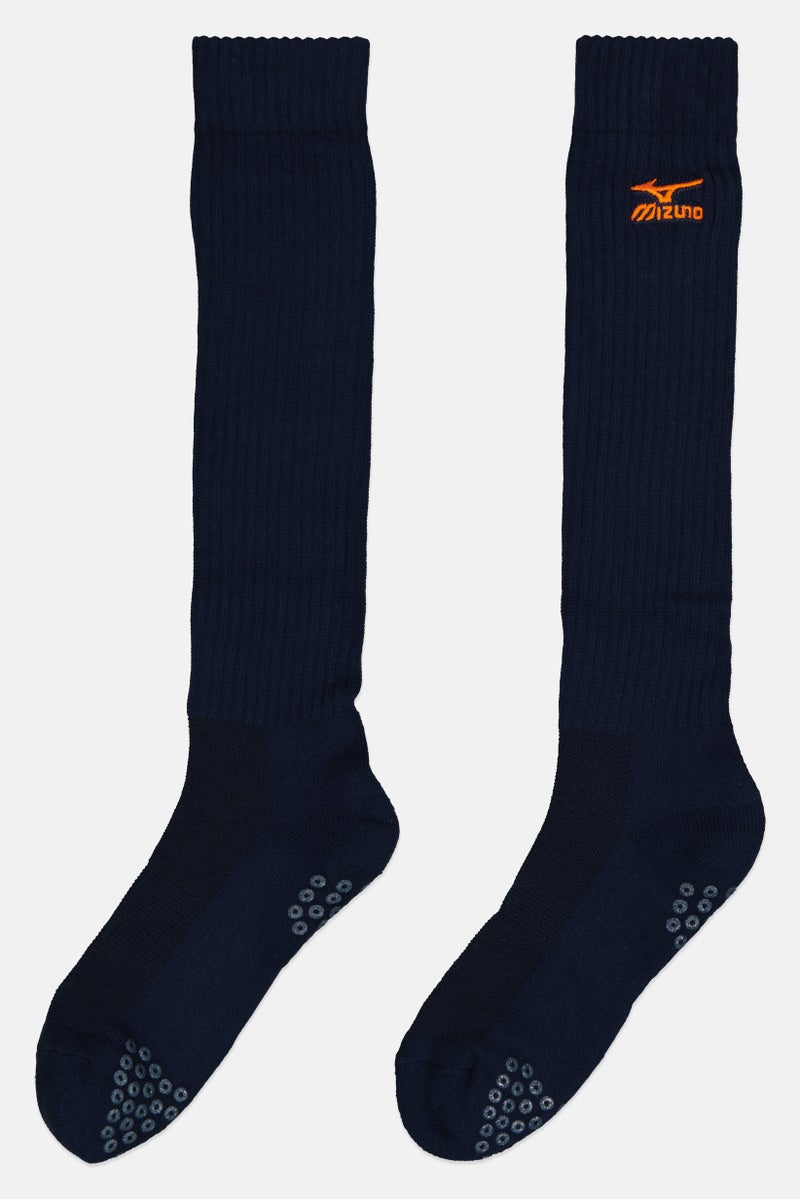 Mizuno Men 1 Pair Embroidered Logo Long Volley Ball Socks, Navy  - Image 3