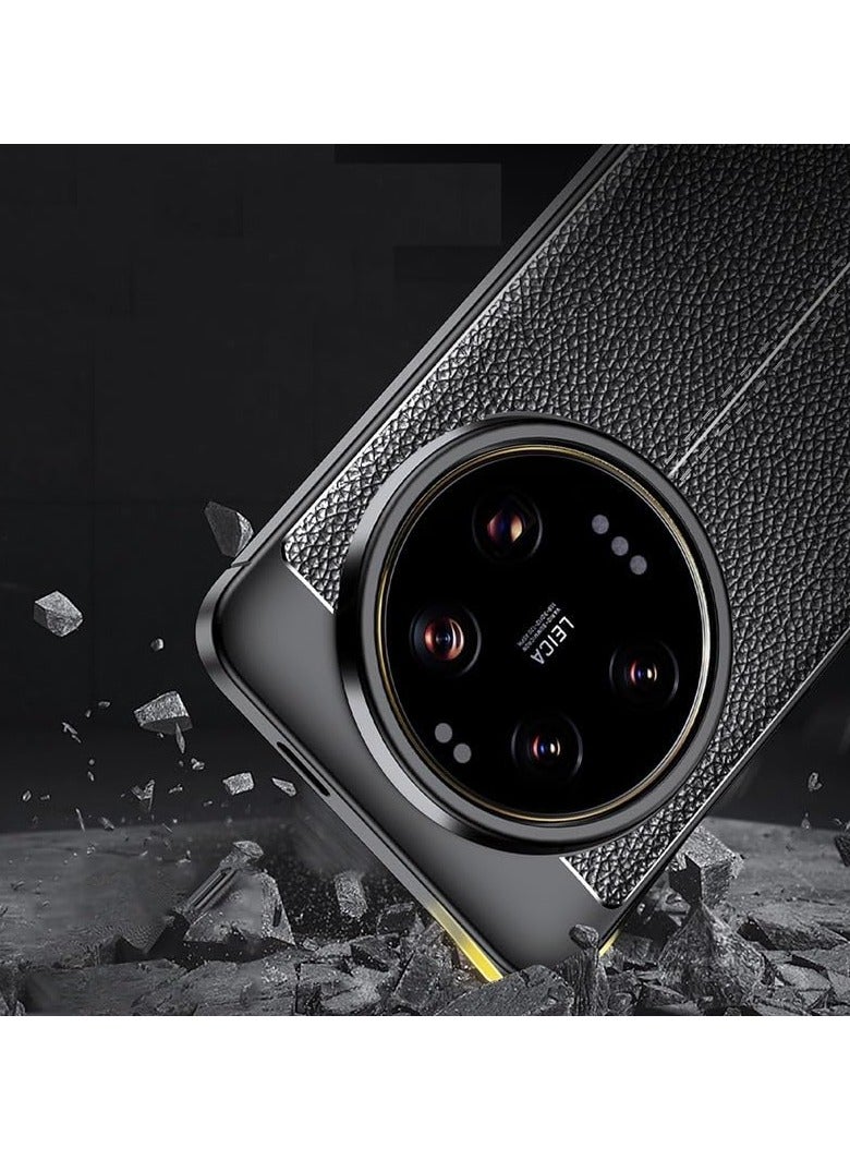 general Case Made for Xiaomi 14 Ultra Case, Carbon Fiber Texture Design Cover Anti-Scratch Shock Absorption Case for Xiaomi 14 Ultra Case (2024) - Image 3