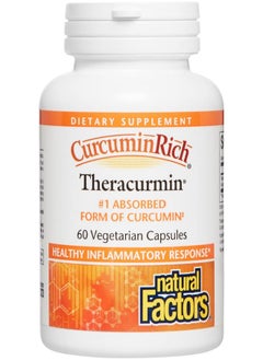 Natural Factors, CurcuminRich Theracurmin, 30 mg, Formulated for Superior Absorption, 60 Count (Pack of 1)