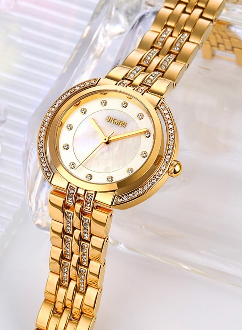SKMEI Women’s Luxury Style Rhinestone Scale Markers Waterproof Quartz Wristwatch - 1979  - Image 3