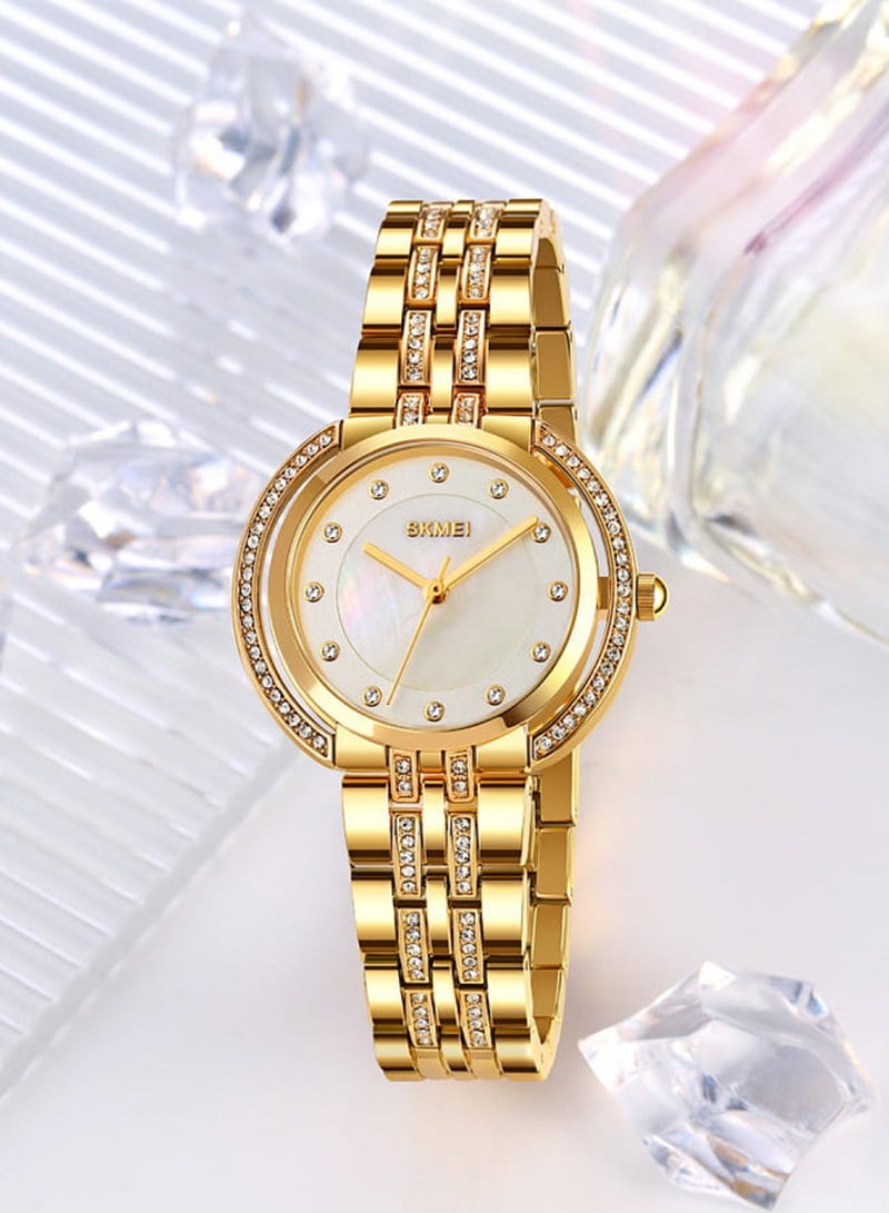 SKMEI Women’s Luxury Style Rhinestone Scale Markers Waterproof Quartz Wristwatch - 1979  - Image 4