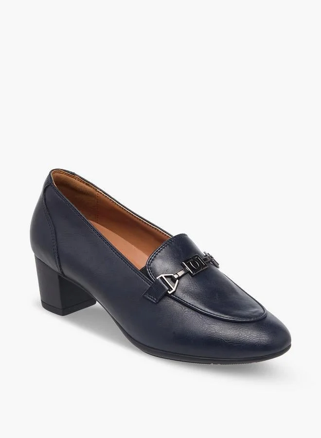 دوتشيني Women Metal Accent Block Heel Loafers