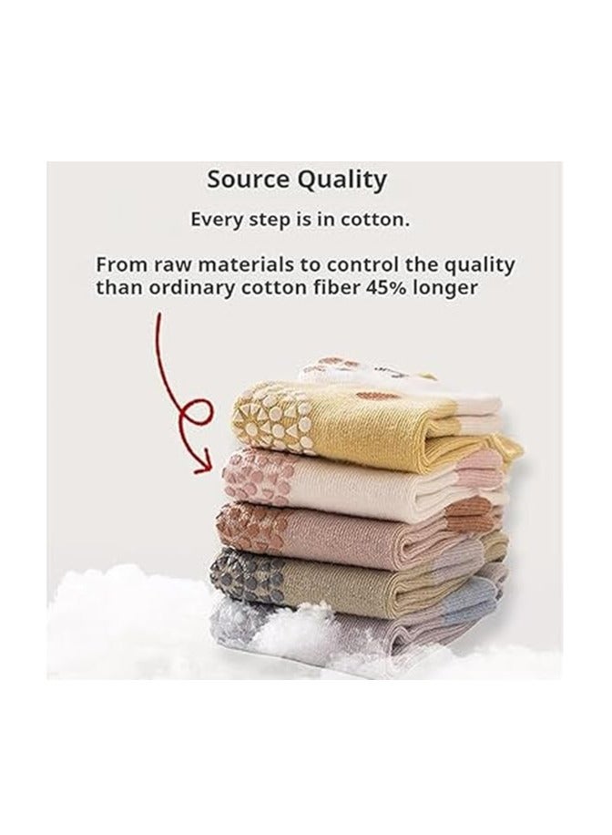 Oasisgalore 4 Pairs Non Slip Toddler Grip Socks Baby Crawling Socks Anti Skid Newborn Socks for Boy Girl - Image 2