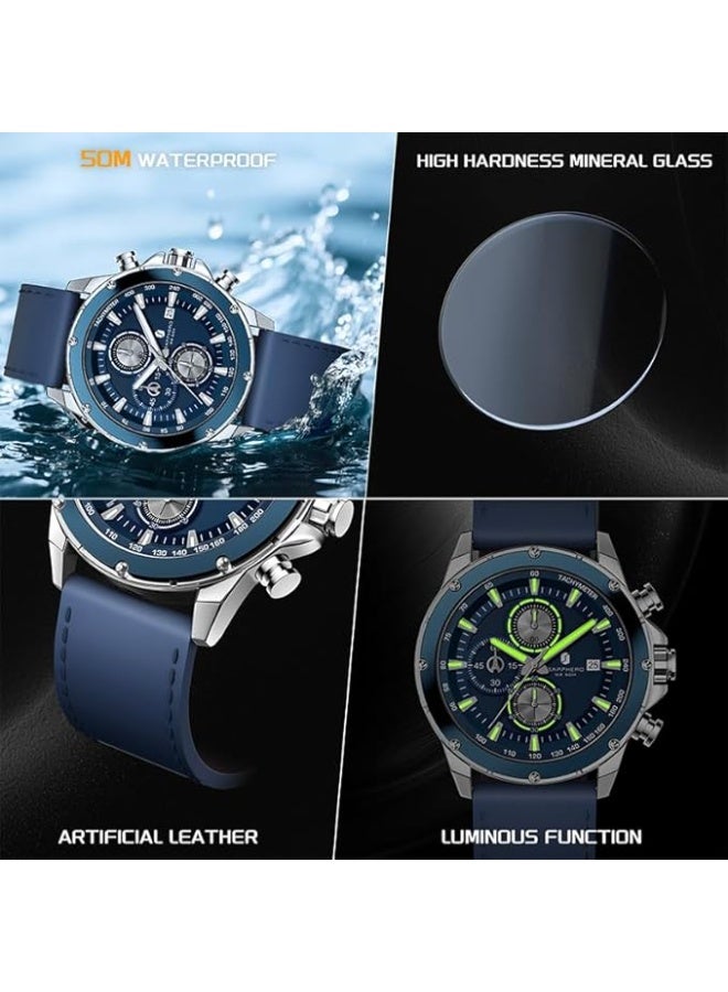 Sapphero Watches for Men Chronograph Quartz Men Watches Gift for Men - Image 4