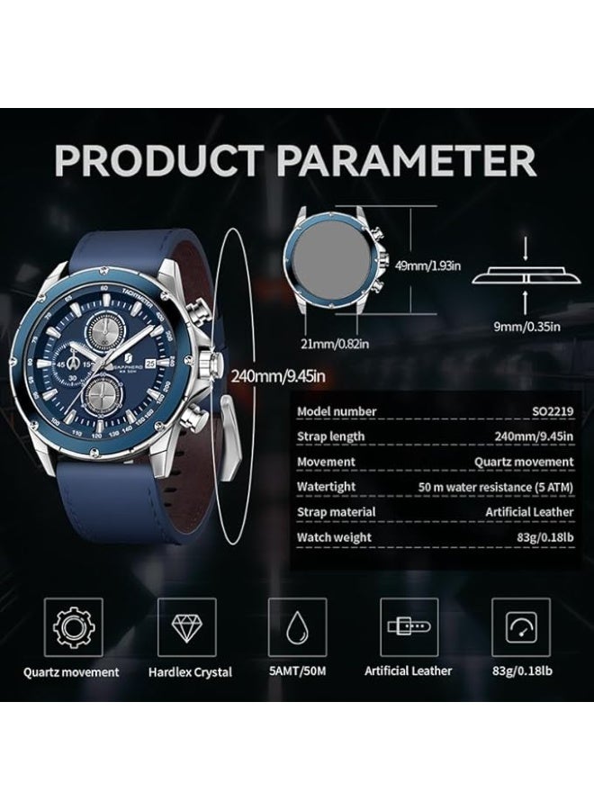 Sapphero Watches for Men Chronograph Quartz Men Watches Gift for Men - Image 5