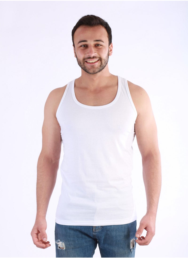 Jet - Jet Underwear Tank Top For Men-White - Image 1
