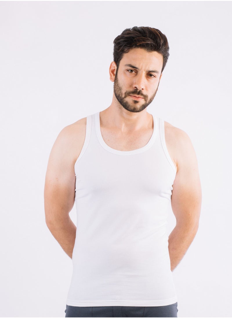 Jet - Jet Underwear Tank Top For Men-White - Image 1