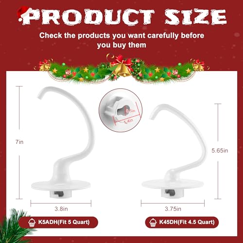 Sikawai K45DH Dough Hook/Kitchen Mixer Attachments Bread Dough Hook K45DH Fit For Tilt-Head Stand Mixer 4.5 Quart(such K45 K45SS KSM90 KSM150 KSM5 KSM500 etc) by Sikawai - Image 2