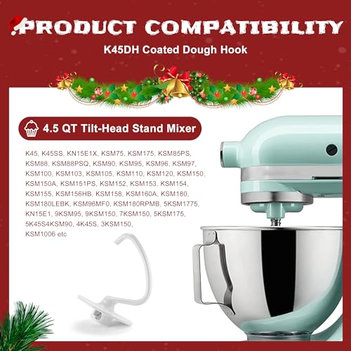 Sikawai K45DH Dough Hook/Kitchen Mixer Attachments Bread Dough Hook K45DH Fit For Tilt-Head Stand Mixer 4.5 Quart(such K45 K45SS KSM90 KSM150 KSM5 KSM500 etc) by Sikawai - Image 5