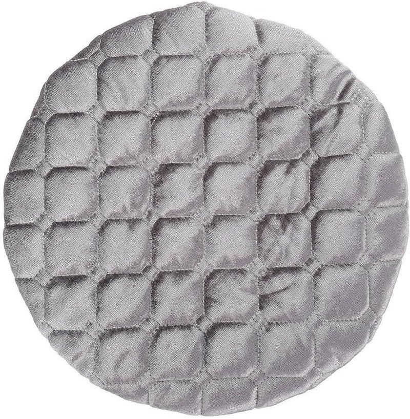 ULTECHNOVO Elastic Stool Cover Grey Cotton Seat Protector Removable Stretchy Chair Cushion Cover Washable Slipcover for Home and Office Stool Seats - Image 1