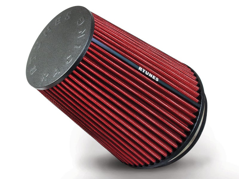 فلتر هواء بارد بديل من Rtunes Racing RED 6 102 مم لشاحنة بزاوية 8 بوصات قابل للغسل