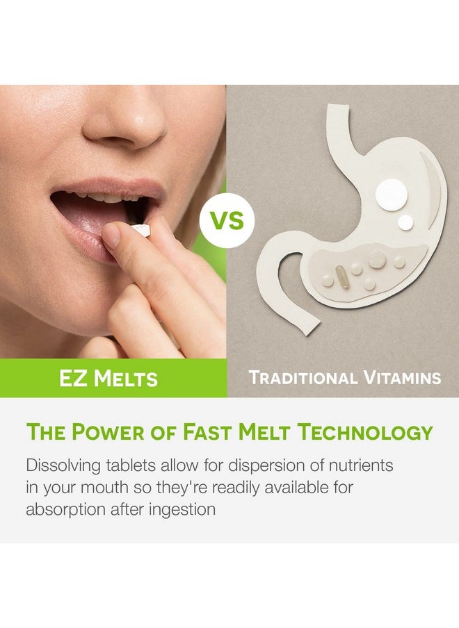 EZ Melts - Vitamin D3 5000 Iu Tablets Vitamin D3 Dissolving Tablets For Improved Vitamin Intake Vegan D3 Vitamins To Promote Bone Support Zero Sugar Vitamin D3 Tablets Apple Flavor 90 Ct - Image 1
