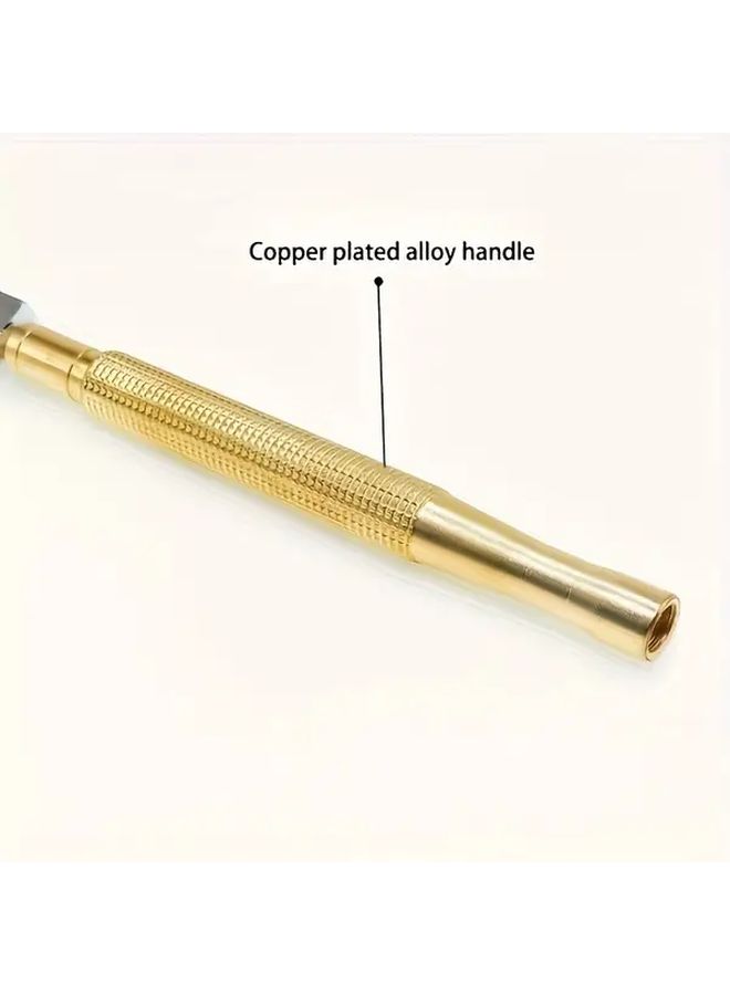 Multifunction Diamond Glass Cutter Manual Tile And Mirror Cutting Tool Golden Steel 1pc - Image 2