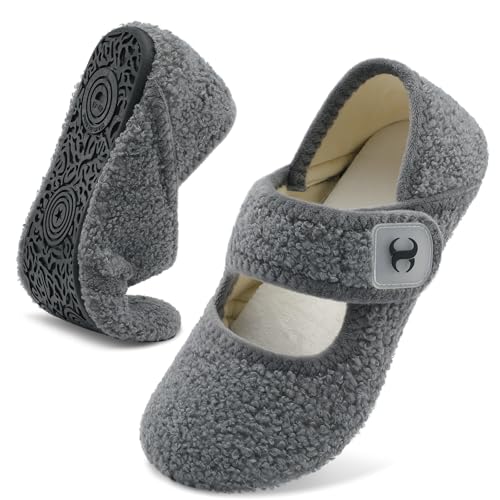 Scurtain Wide Width Diabetic Slippers - Comfortable Womens & Mens Neuropathy Bunion Edema Shoes for Hospital Recovery, Pregnancy & Delivery - Image 1