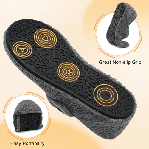 Scurtain Wide Width Diabetic Slippers - Comfortable Womens & Mens Neuropathy Bunion Edema Shoes for Hospital Recovery, Pregnancy & Delivery - Image 5