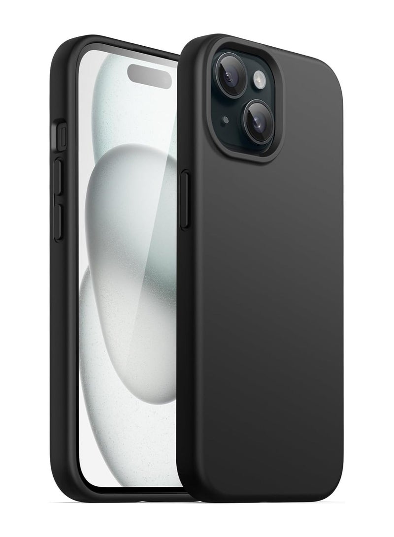 DUSALA iPhone 15 Plus Case, Liquid Silicone Phone Case for iPhone 15 Plus 6.7 Inch, Colorful Silky-Soft Protective Cover (Black) - Image 1