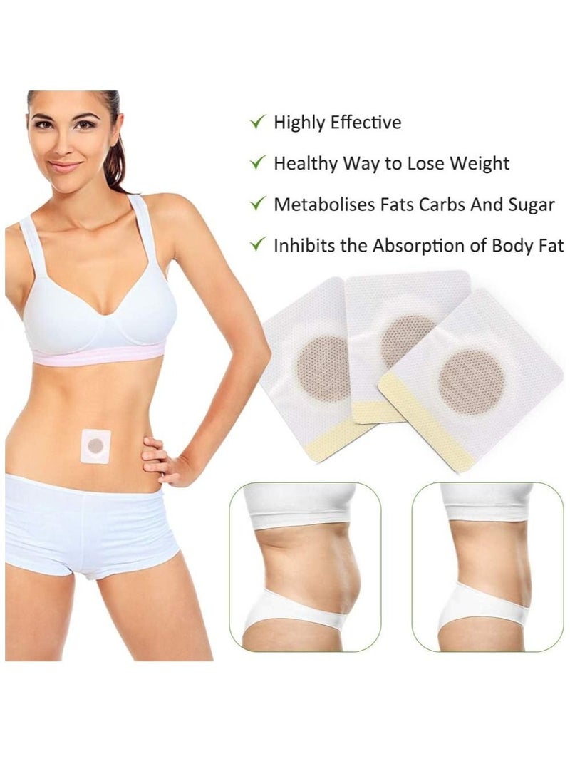 ALIVER 50 Pieces Magnetic Slimming Patches Fat Burning Belly Stickers Highly Effective Body Patches with Herbal Formula Magnetic Weight Loss Fat Burning Navel Stickers for Natural Weight Loss Unisex  - Image 3
