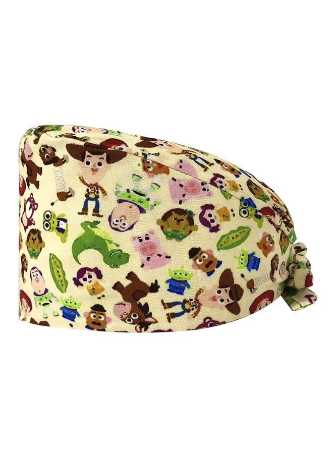 NIBEMINENT Surgical Caps Medical Scrub Hat  Long Hair Dentist Skullcaps Veterinary Hats with Botton Chef Nursing Hats