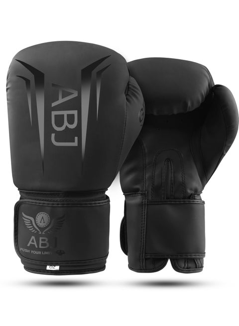 ABJ Boxing Gloves, Pro Training Sparring, Maya Hide Leather, Muay Thai MMA Kickboxing, Heavy Punching Bag Focus Mitts Pads Workout, Ventilated Palm, Multi Layered gloves