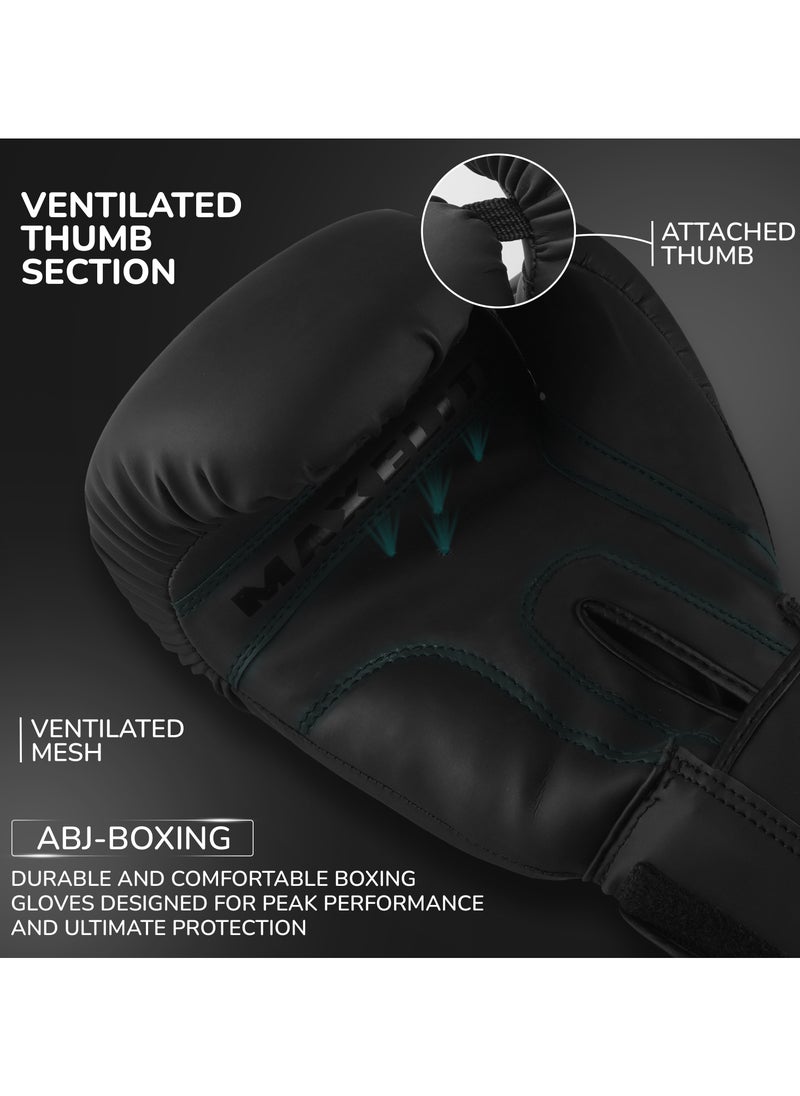 ABJ Boxing Gloves, Pro Training Sparring, Maya Hide Leather, Muay Thai MMA Kickboxing, Heavy Punching Bag Focus Mitts Pads Workout, Ventilated Palm, Multi Layered gloves  - Image 3