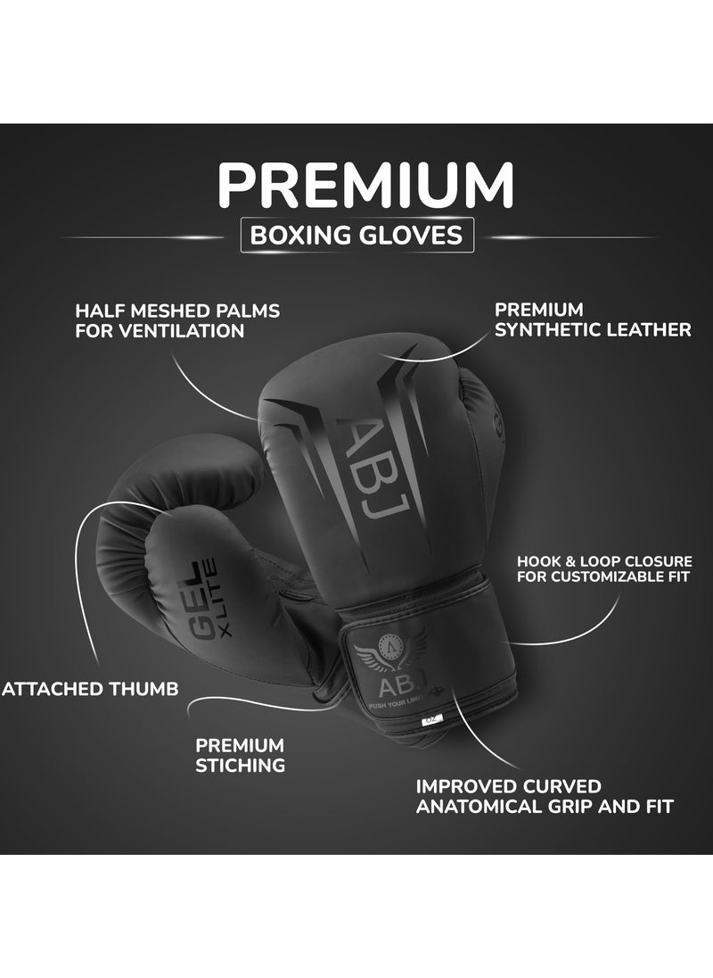 ABJ Boxing Gloves, Pro Training Sparring, Maya Hide Leather, Muay Thai MMA Kickboxing, Heavy Punching Bag Focus Mitts Pads Workout, Ventilated Palm, Multi Layered gloves  - Image 4