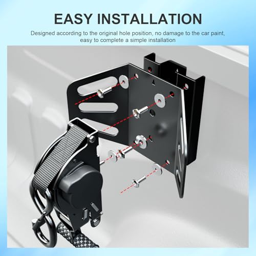 SZYANG 2PCS Retractable Ratchet Straps Compatible with 2019-2026 Dodge Ram 1500 Retractable Tie Down Straps Replacement for 2019-2026 Dodge Ram 1500 Accessories - Image 2