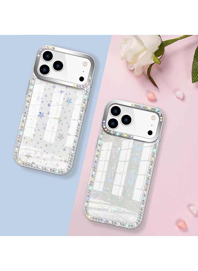 Wffo Compatible for iPhone 17 Pro Max Case - 3D Rhinestone Phone Case - Transparent Sparkling Diamond Glitter Case - Anti-Slip Shockproof Case - Star Design - Image 5
