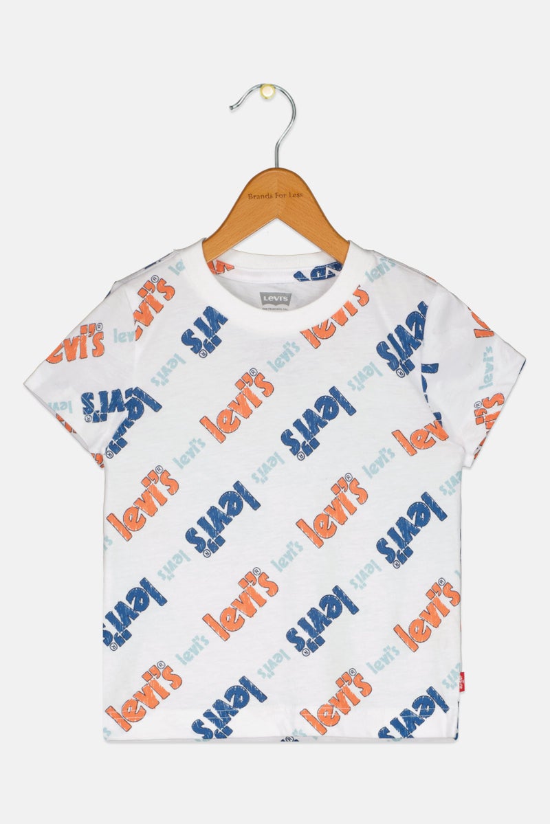 Levi's Toddlers Boy Crew Neck Graphic Print Short Sleeve T-Shirt, Multicolor - Image 1