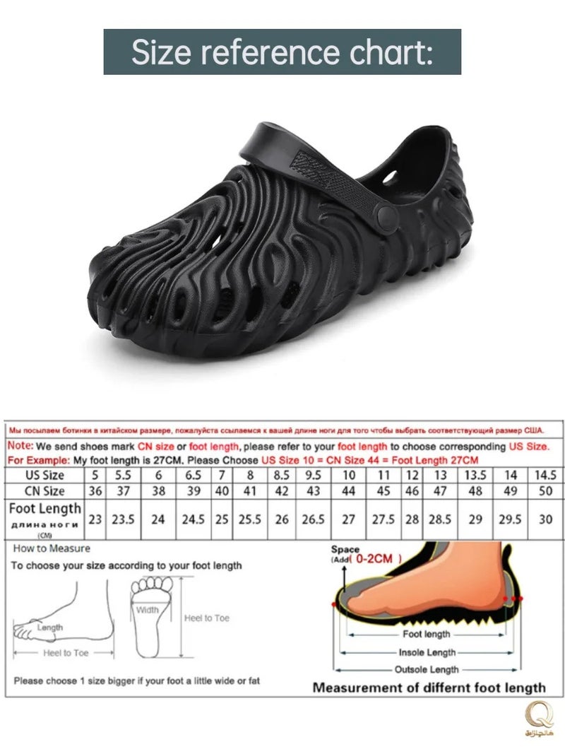 Men's Breathable Clogs Sandals, Dual-Wear Closed-Toe Slides, EVA Soft Sole Beach & Summer Casual Shoes, Lightweight Non-Slip Footwear for Men - Image 2