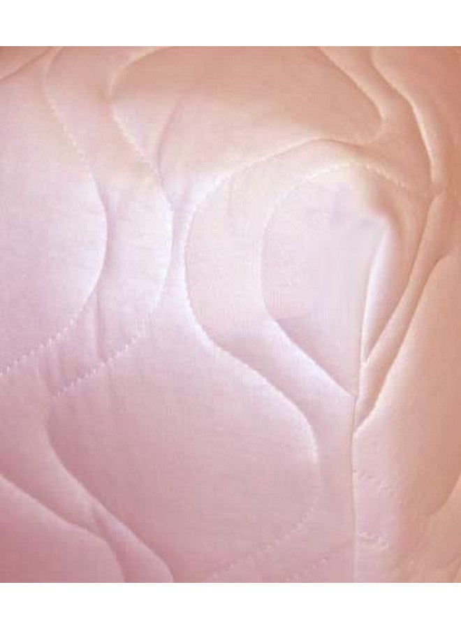 SheetWorld Fitted Qulted Square Playard Pad 36 x 36, Solid Pink - Made in USA