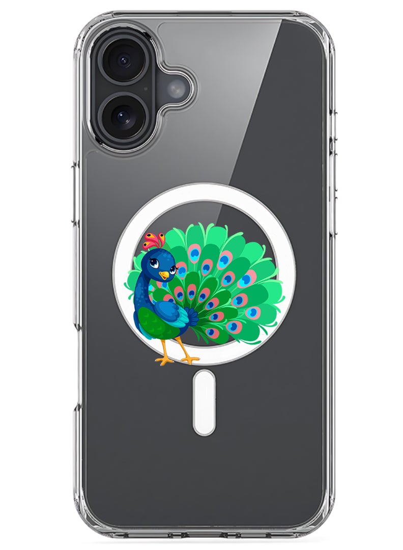 Theodor Magnetic Case for Apple iPhone 17 Compatible with MagSafe Wireless Charging, Shockproof Phone Bumper Cover - peacock - Image 1