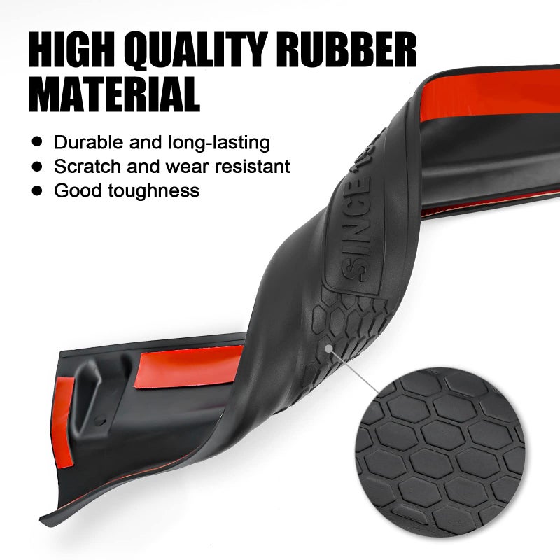 SUPAREE Door Sill Guards Kit fits JL Wrangler with Logo 1941, Black Rubber Door Entry Guards fits 2018-2025 Jeep JLU JT 4-Door Accessories Parts Door Sill Guard Protector, 4pcs/Set - Image 4