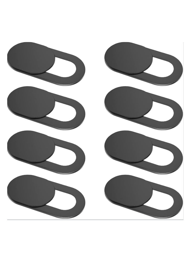 CleanWave - The Pure Effect [8 Pack] Ultra-Thin Webcam Cover Slide – 0.022in Privacy Protector for Laptop, MacBook, iPhone, iPad, PC & More – Sleek Camera Blocker for Online Security - BLACK  - Image 1