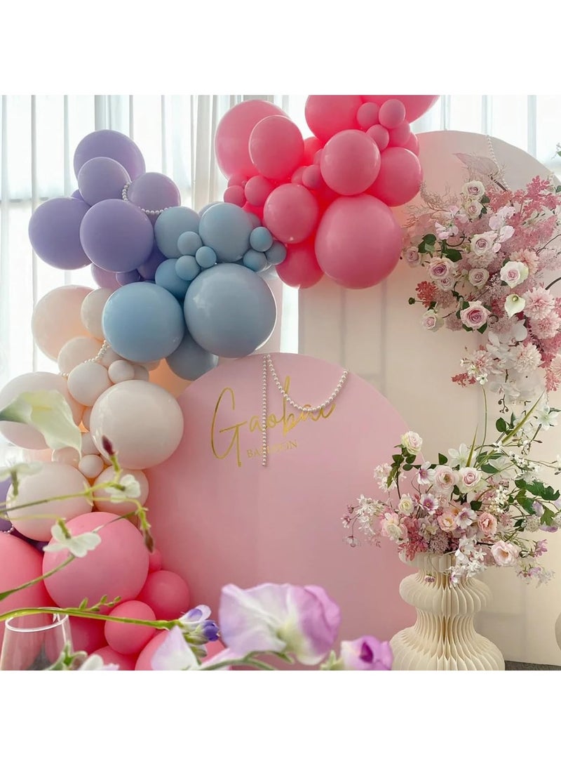 وارتفع الأحمر الوردي الشمبانيا بالون القوس اكليلا من الزهور مجموعة ، 146 الوردي الساخن متعدد الألوان قصاصات الورق والورد الذهبي العطاء بالون الأبيض ، وتستخدم في يوم التخرج الطرف دش الطفل عرس الديكور - Image 3