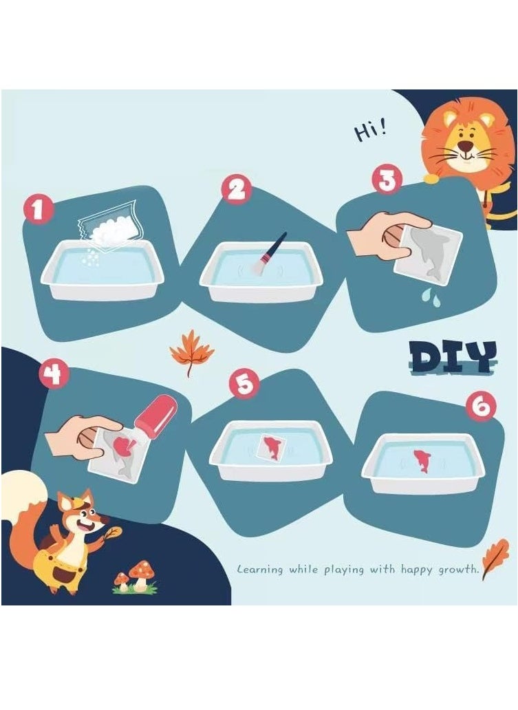 رات سو مجموعة لعب مع صندوق، مجموعة صنع DIY لصنع مخلوقات بحرية جيلي للأطفال الذين تتجاوز أعمارهم 6 سنوات، تشمل 6 لونًا و12  قالبًا 2 مسحوق.  - Image 4