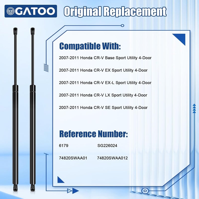 OGATOO Rear Hatch Lift Support Shocks Struts for Honda CR-V 2007-2011 - Image 2