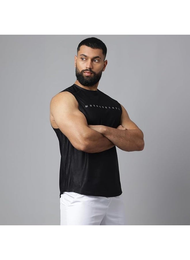 MuscleBlaze Camo Dry-Fit Delt Tank for Men-XL - Image 3