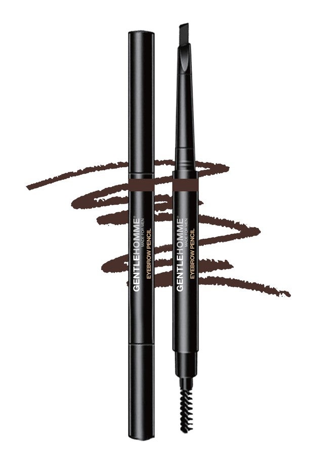 Gentlehomme 2 Pack Mens Eyebrow Pencil Dark Brown, Easily Shape Define Fill Eyebrows and Beard, 2 in 1 brush and ultra-thin pencil, Waterproof Smudge Proof Sweatproof, Durable and Long Lasting - Image 1