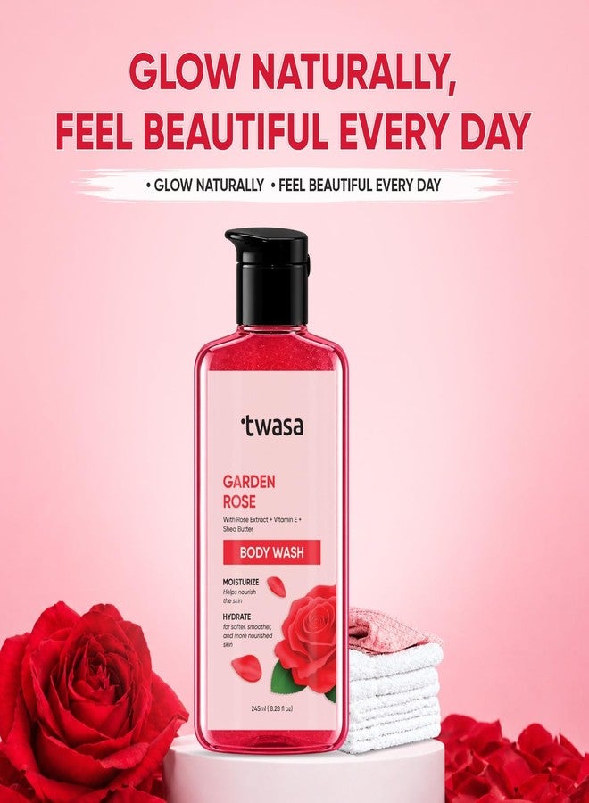 Twasa Garden Rose Body Wash with Rose Extract, Vitamin E & Shea Butter | Hydrating & Moisturizing Body Gel Wash for Skin Softening & Nourishing | Gentle Deep Cleansing Shower Gel for Men & Women | 245ml - Image 2