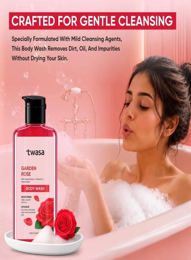 Twasa Garden Rose Body Wash with Rose Extract, Vitamin E & Shea Butter | Hydrating & Moisturizing Body Gel Wash for Skin Softening & Nourishing | Gentle Deep Cleansing Shower Gel for Men & Women | 245ml - Image 5