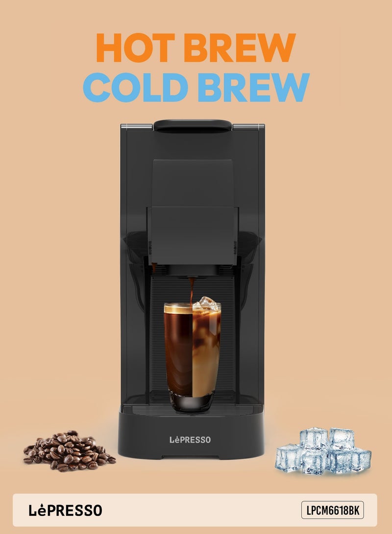 LePRESSO Trezza Multi-Capsule Coffee Maker with 1L Water Tank / 20 Bar Pump Pressure / 1350W Coffee Machine Compatible with Nespresso Capsule and Dolce Gusto Capsule / Automatic Shutdown / Capsule Coffee Machine - Black - Image 5