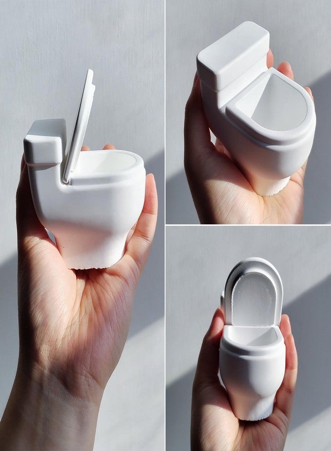 Wehous Creative Toilet Shape Candle Holder Mold, 3D Storage Container Jewelry Box Silicone Molds for Epoxy Resin Casting, Jar Box Planter Trinket Holder Silicone Molds for Resin Concrete Craft Decor - Image 5