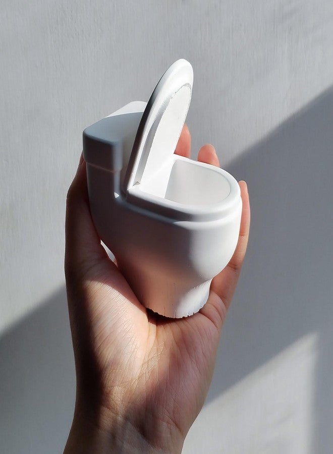 Wehous Creative Toilet Shape Candle Holder Mold, 3D Storage Container Jewelry Box Silicone Molds for Epoxy Resin Casting, Jar Box Planter Trinket Holder Silicone Molds for Resin Concrete Craft Decor - Image 2