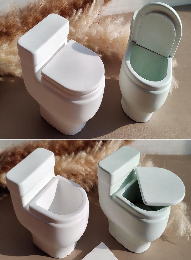 Wehous Creative Toilet Shape Candle Holder Mold, 3D Storage Container Jewelry Box Silicone Molds for Epoxy Resin Casting, Jar Box Planter Trinket Holder Silicone Molds for Resin Concrete Craft Decor - Image 4