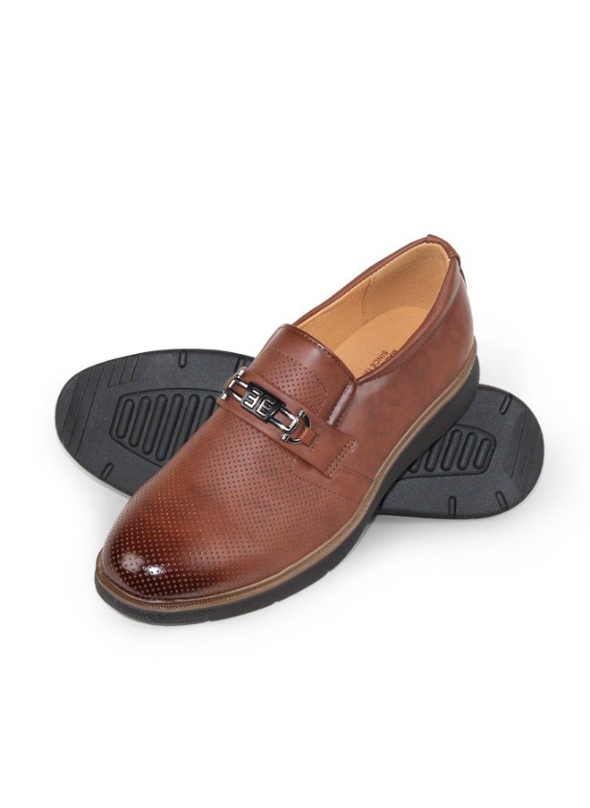 BOTELI High Quality Breathable Retro Business Slip-On Loafers Wedding Formal Dress Men Shoes  - Image 1