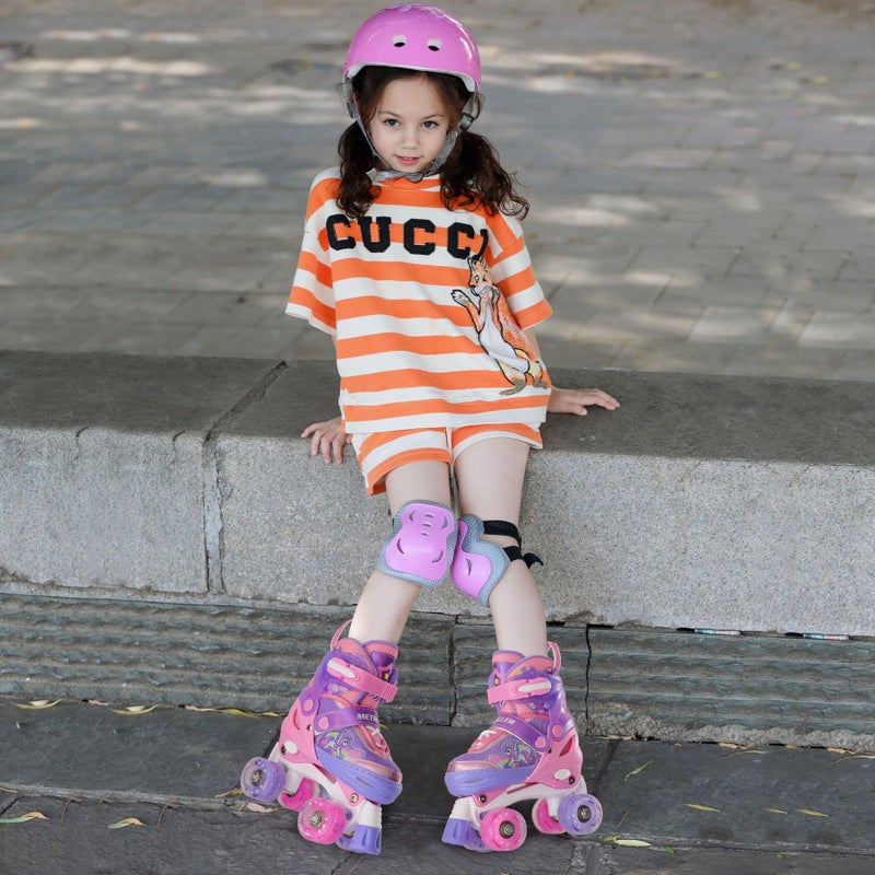 METROLLER Kids Roller Skates Girls Ages 4-6 5-8 8-12 Adjustable Toddler Roller Skates Shining Wheels Little Unicorn Sports Outdoors - Image 2
