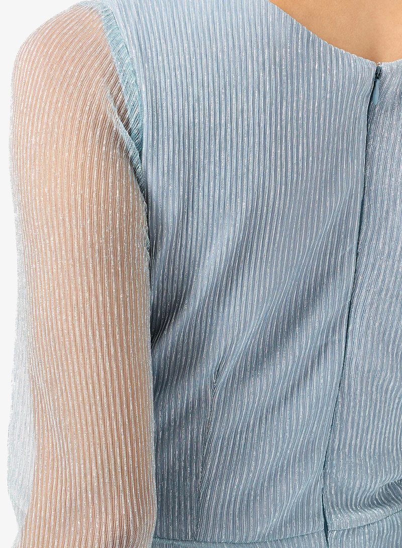 Namshi x  Metallic Draped Evening Dress for Women | Best Price UAE